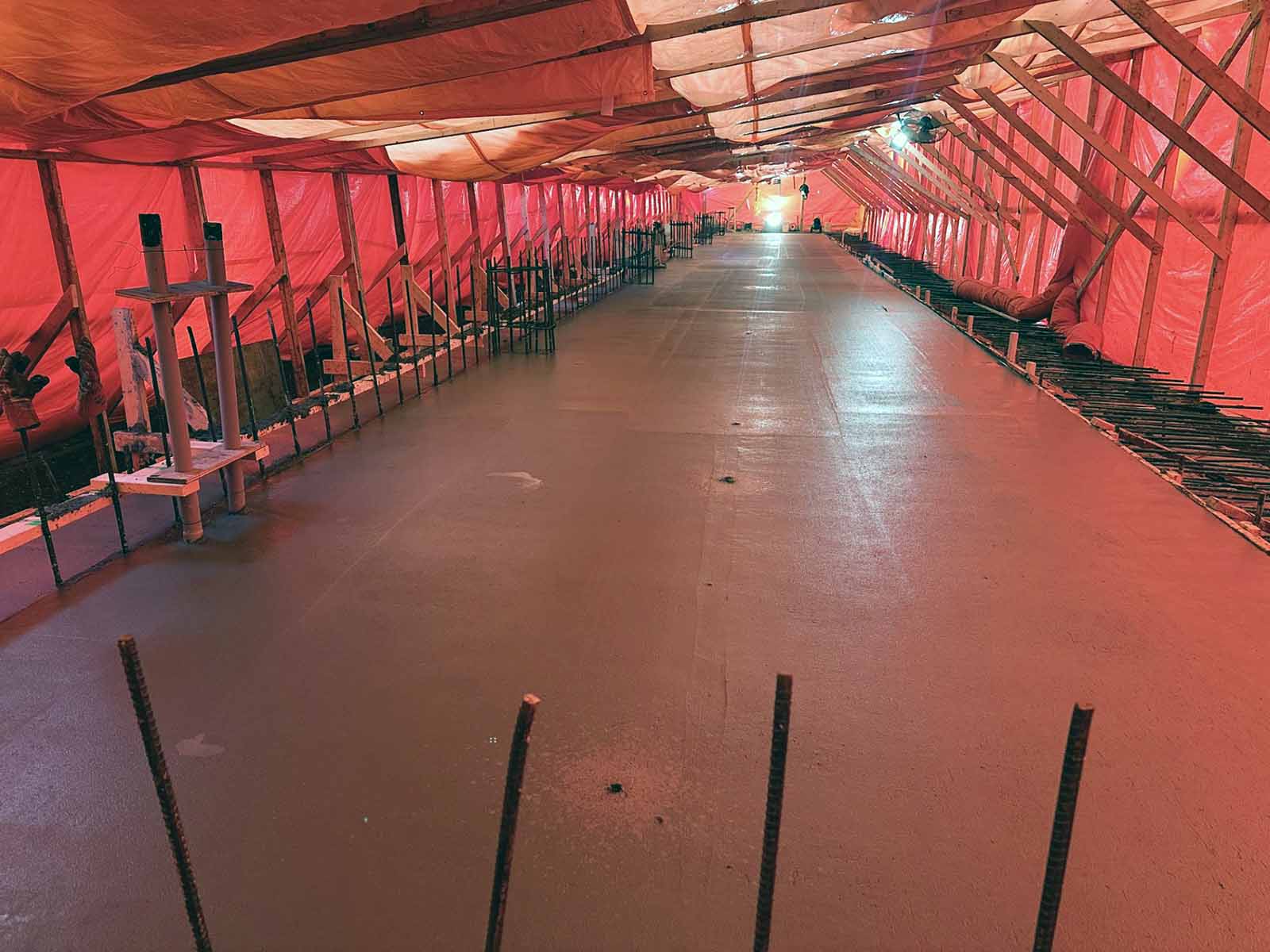 jlb concrete BC YK NWT concrete pour winter