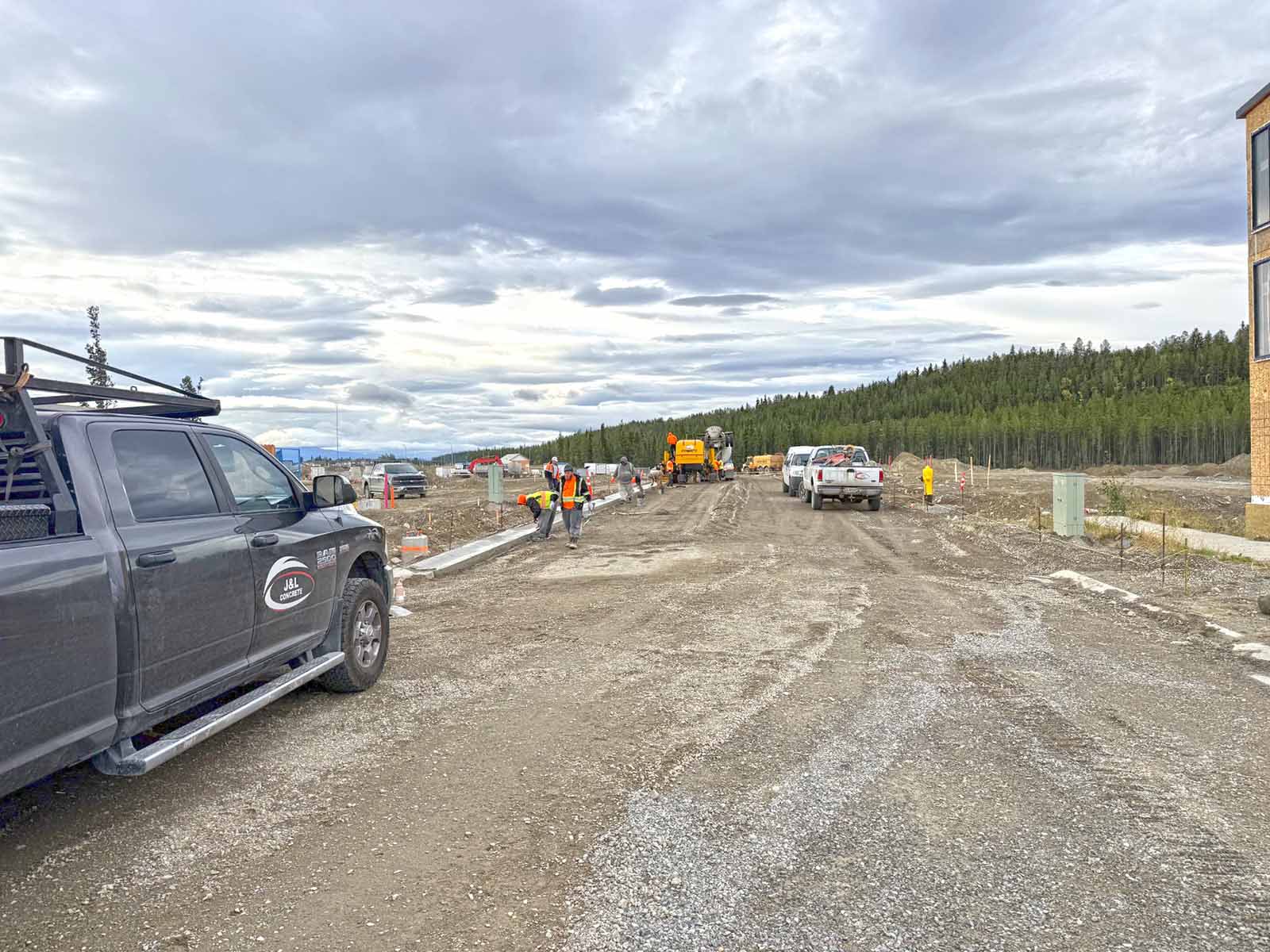 jlb concrete BC YK NWT road construction curb gutter sidewalk
