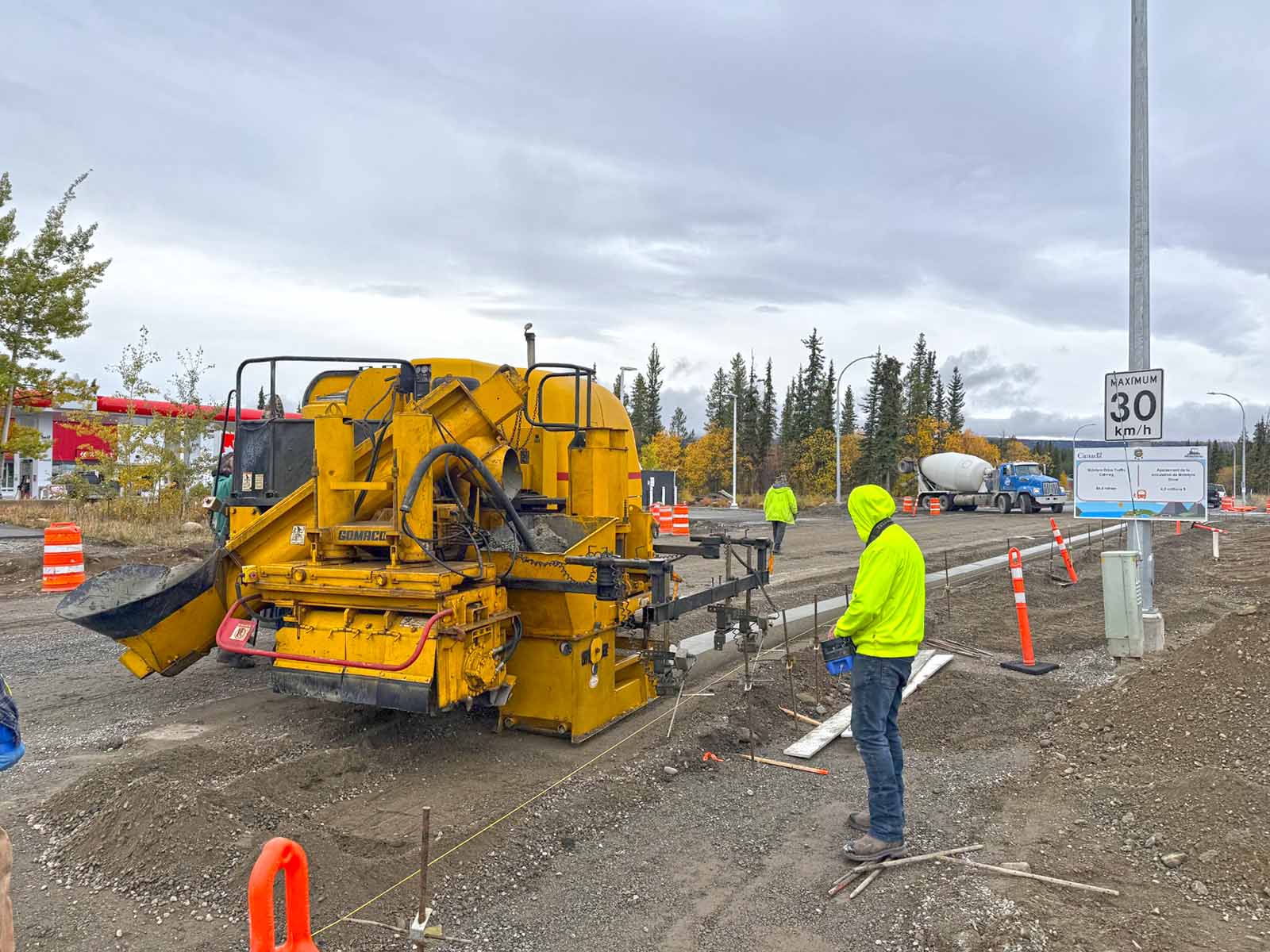 jlb concrete BC YK NWT road curb gutter commercial